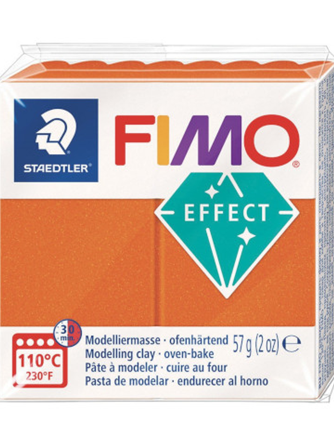 Fimo Effect 57gr Naranja Metalizado (nº 41) 1