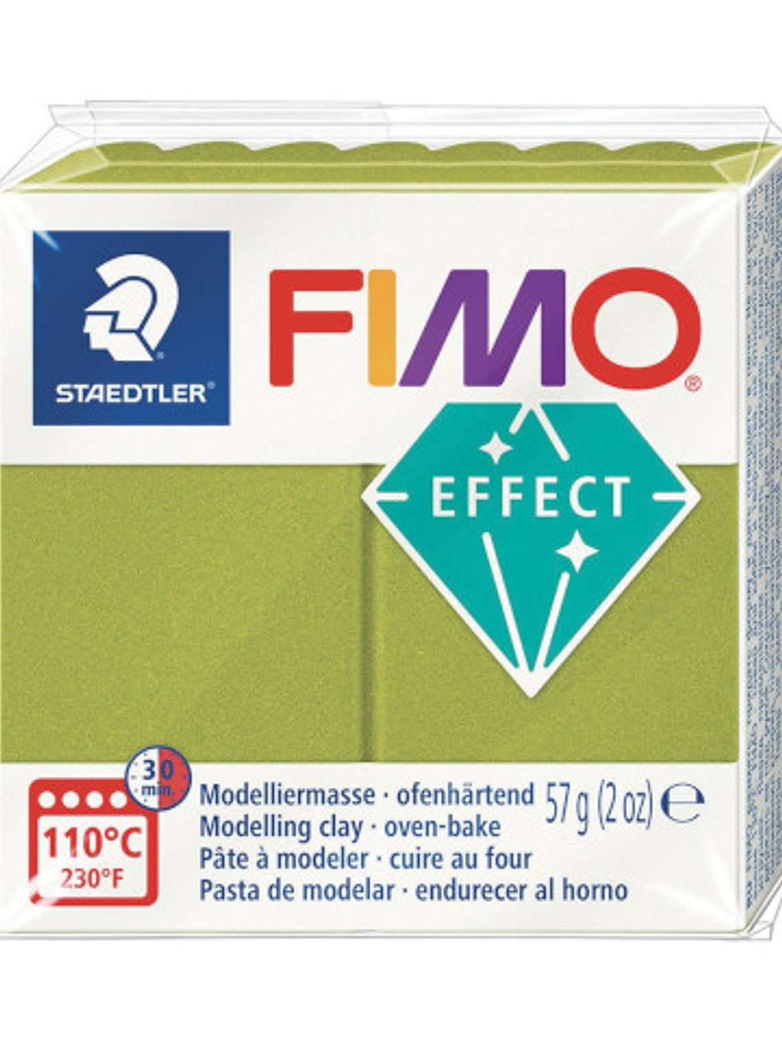 Fimo Effect 57gr Verde Metalizado (nº 51) 1