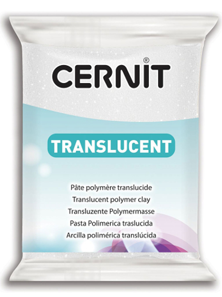 Cernit Translucent 56gr Nº 010 Glitter Blanco 1