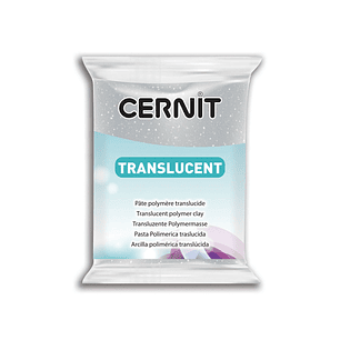 Cernit Translucent 56gr Glitter Plata (nº 080)