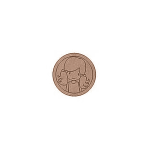 Silueta Redonda Niña Coletas