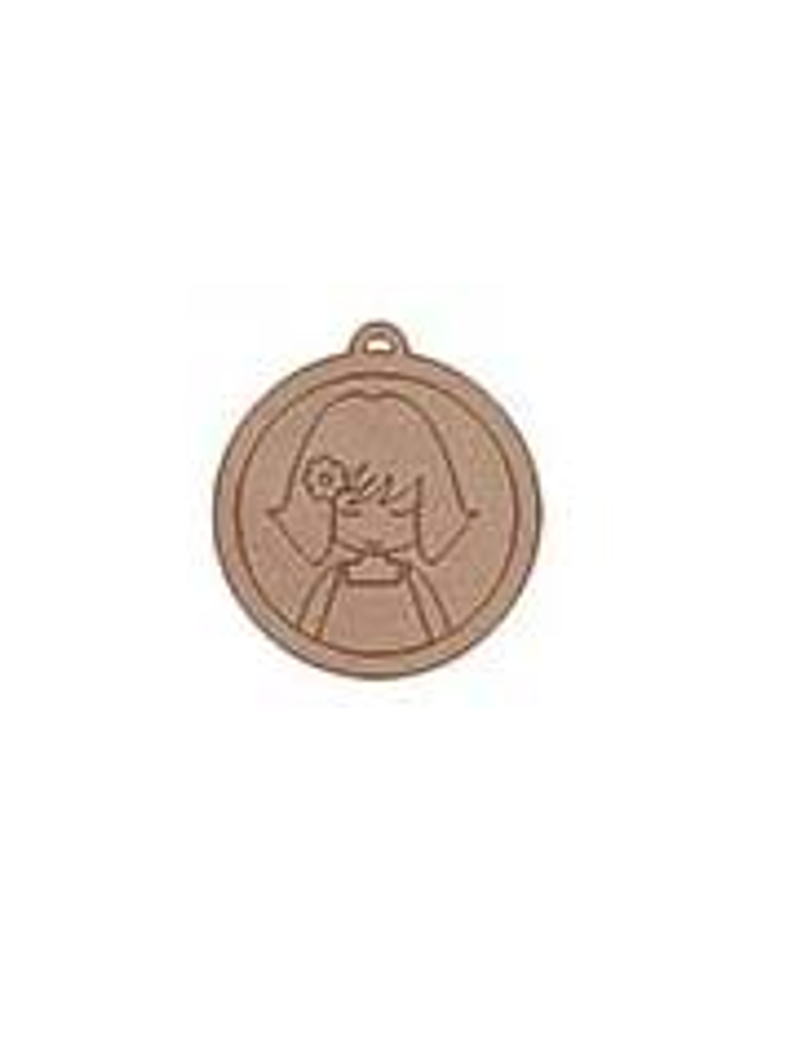 Silueta Redonda Niña Flor Pelo con enganche 1