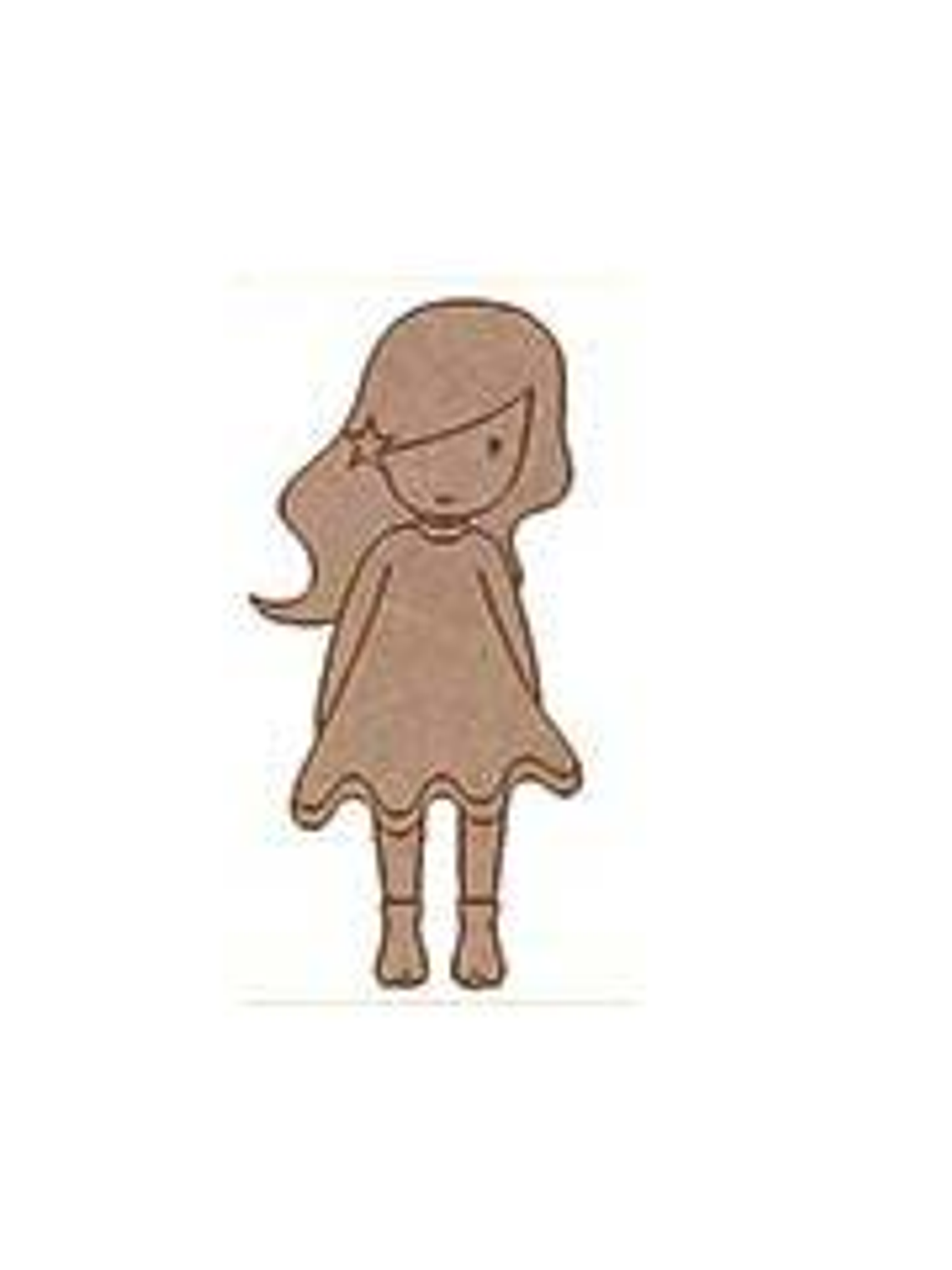 Silueta Niña Estrella Pelo 1