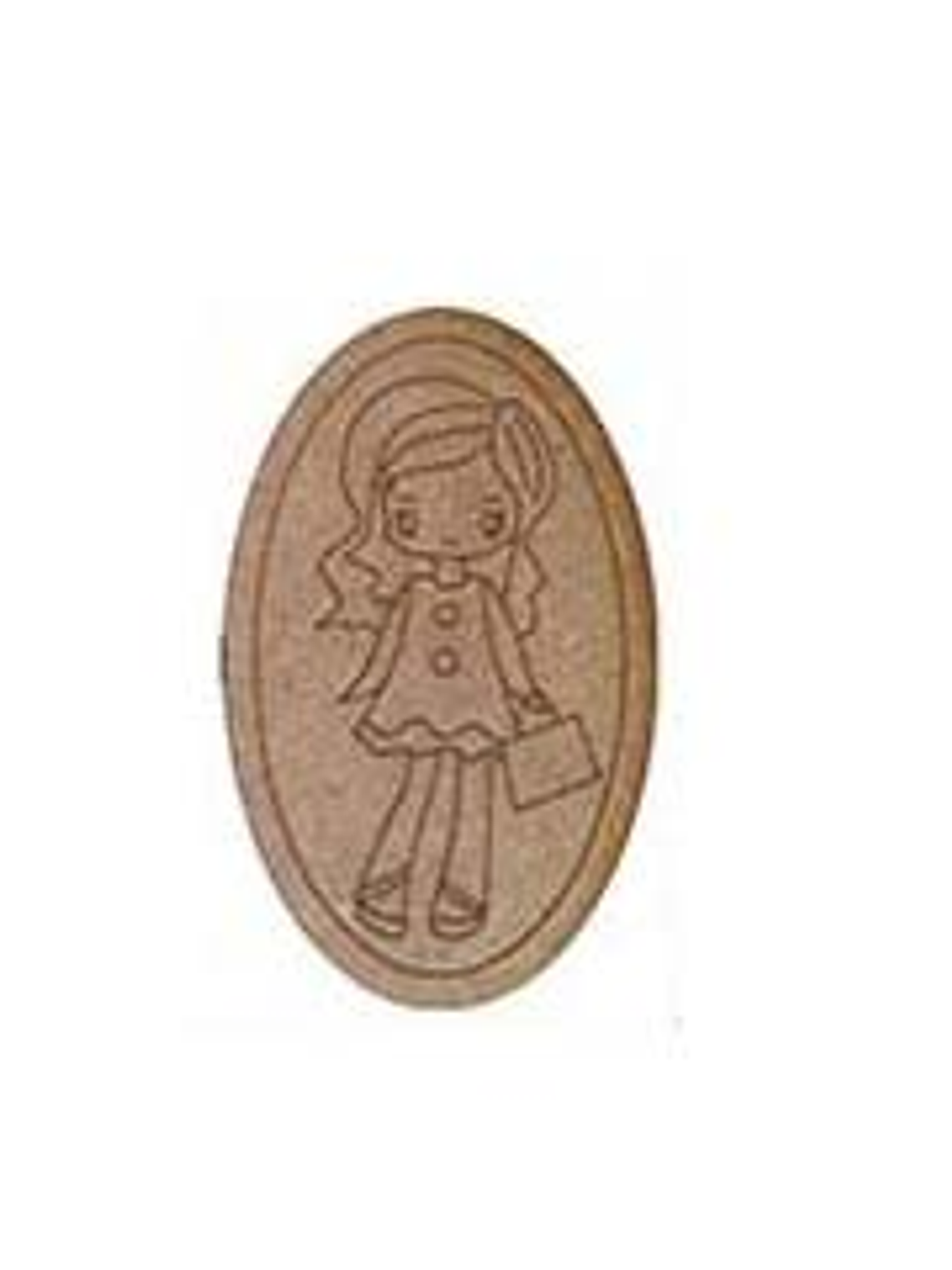 Silueta Ovalada Mujer con Cartera 1