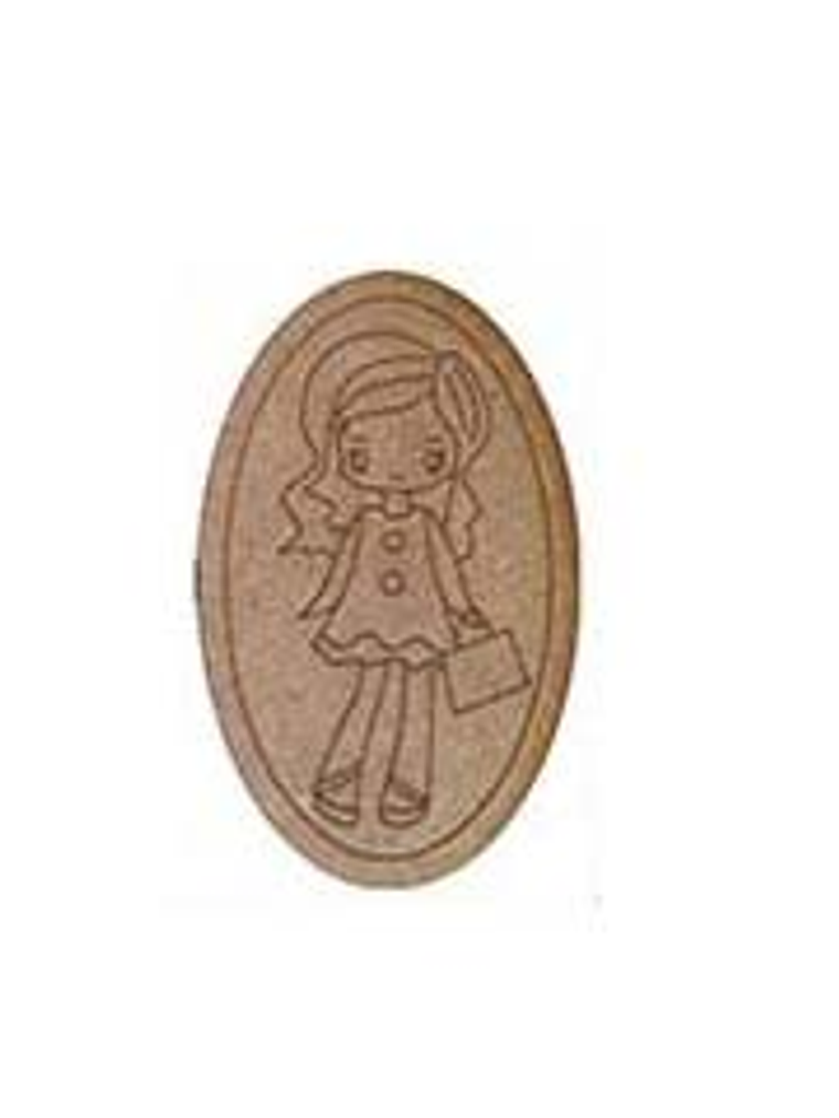 Silueta Ovalada Mujer con Cartera 1