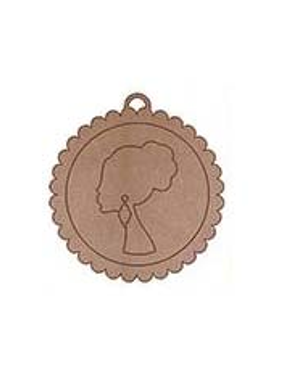 Silueta Redonda Ondulada Perfil Moño con enganche 1