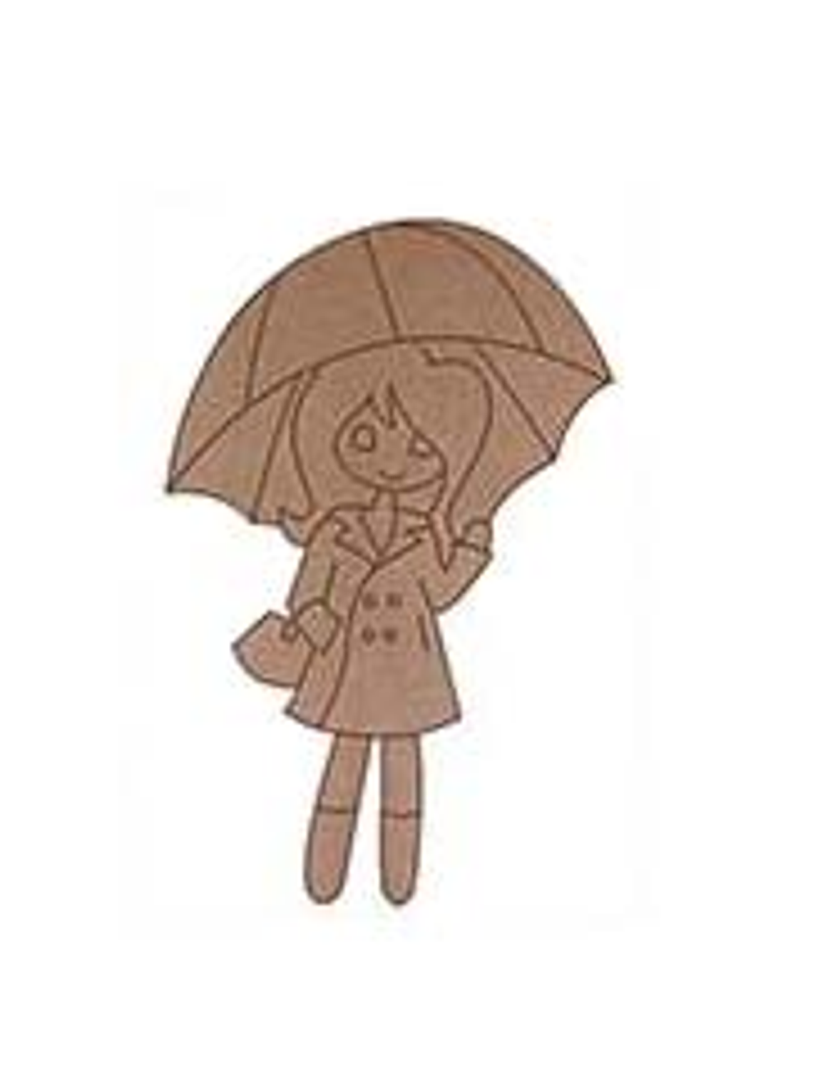 Silueta Mujer con Paragüas 1