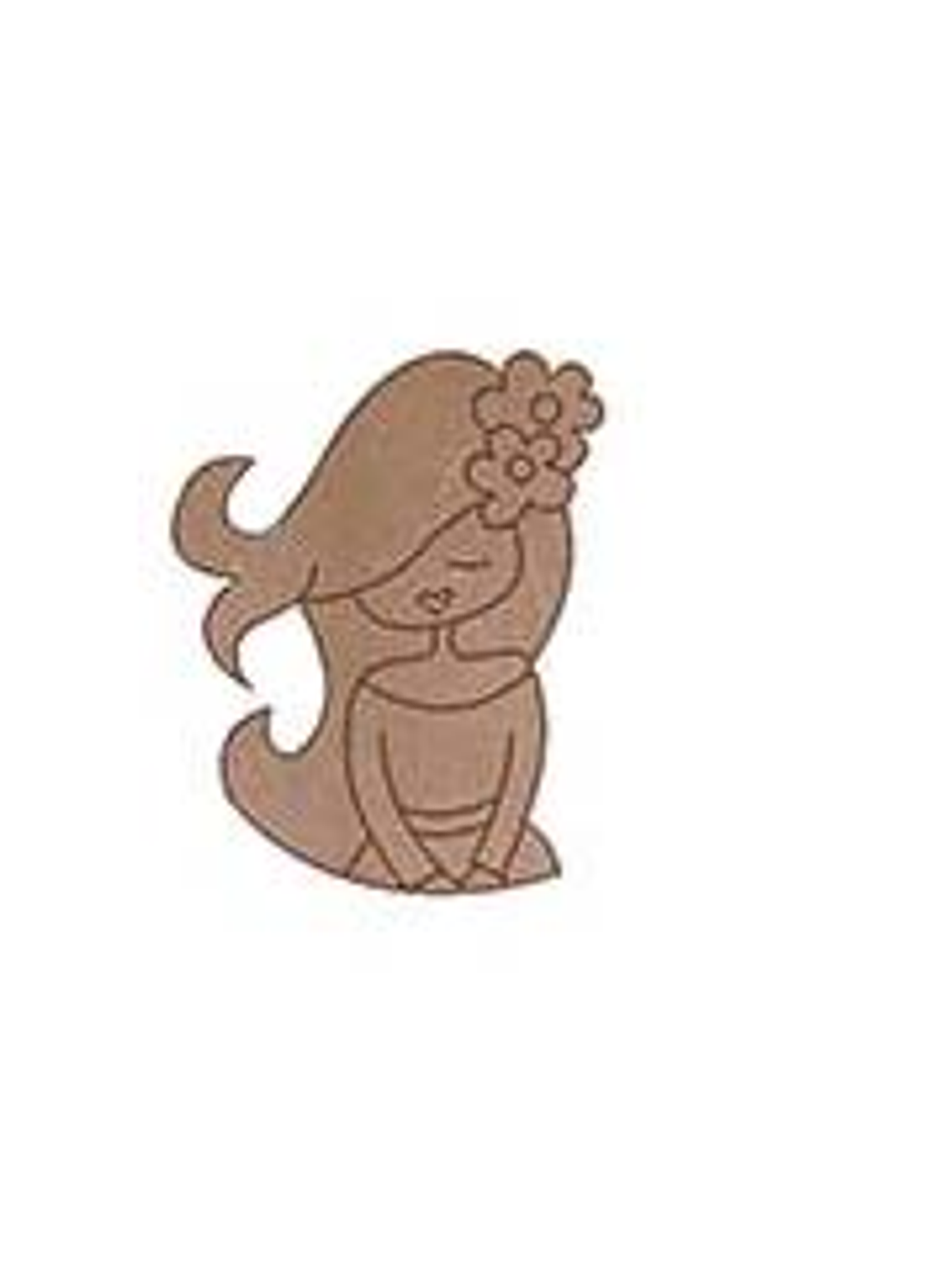 Silueta Mujer con 2 Flores en el Pelo 1