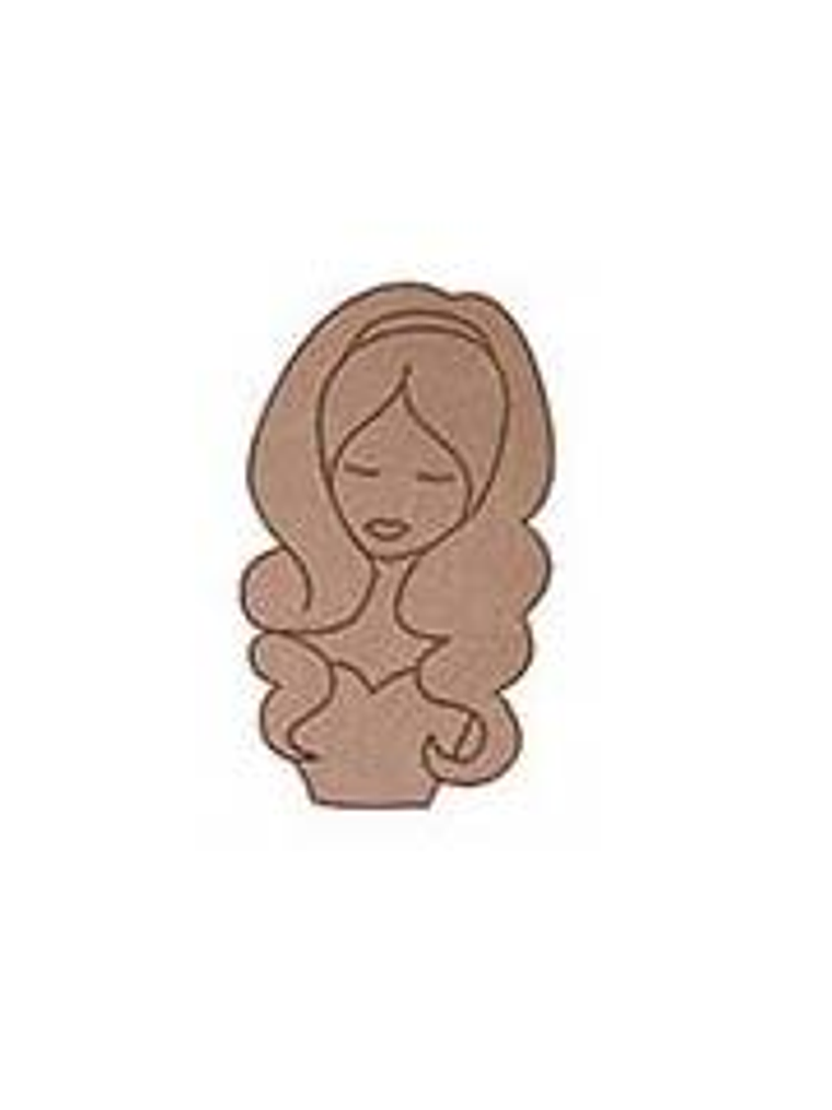 Silueta Mujer con Diadema y Pelo Suelto 1