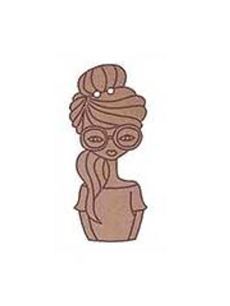 Silueta Mujer con Gafas 1