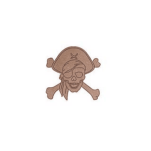 Silueta Calavera Pirata