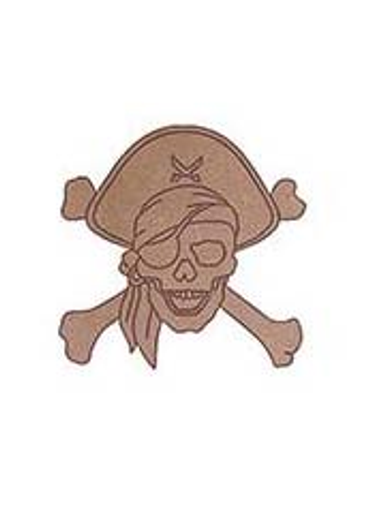 Silueta Calavera Pirata 1