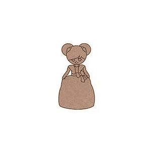 Silueta Niña Comunión con Moños