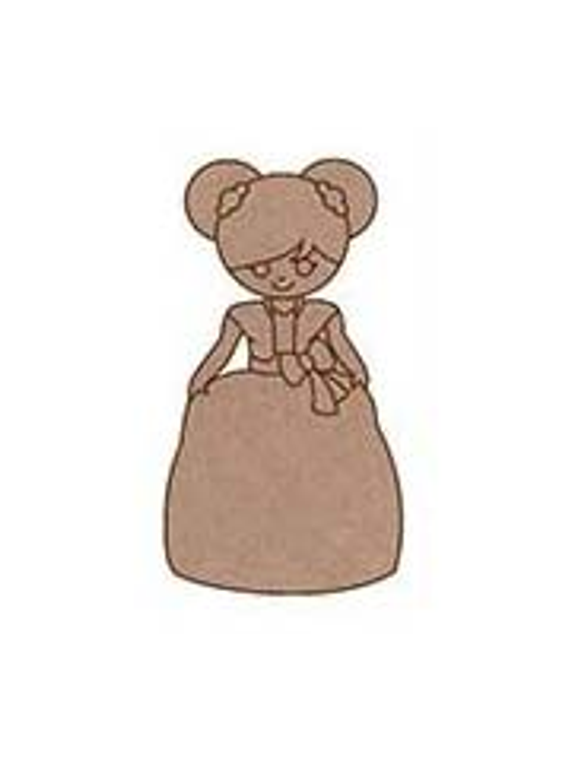 Silueta Niña Comunión con Moños 1