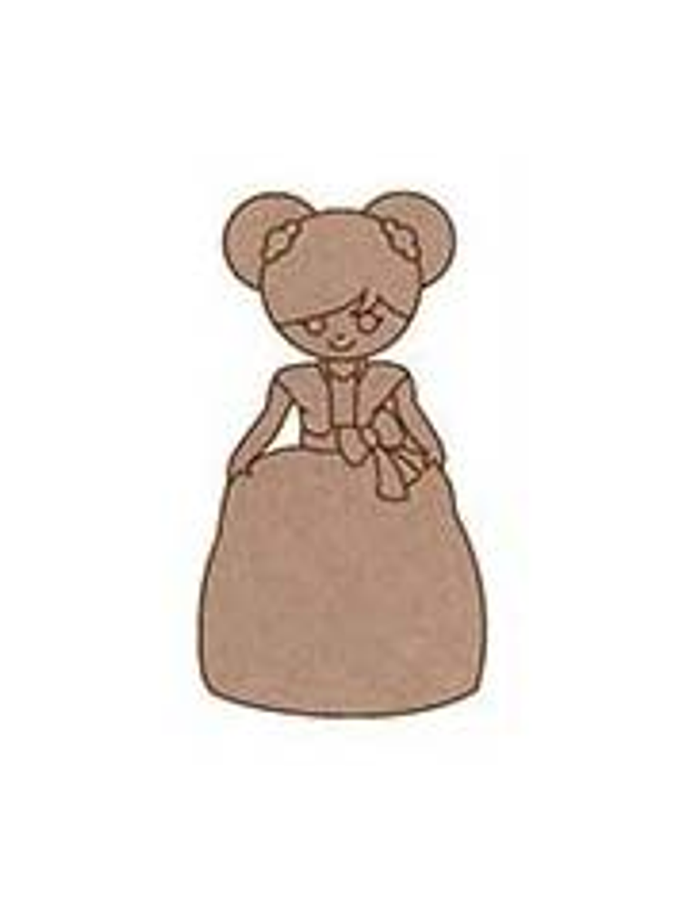 Silueta Niña Comunión con Moños 1