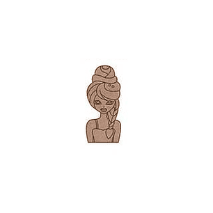 Silueta Mujer con Trenza