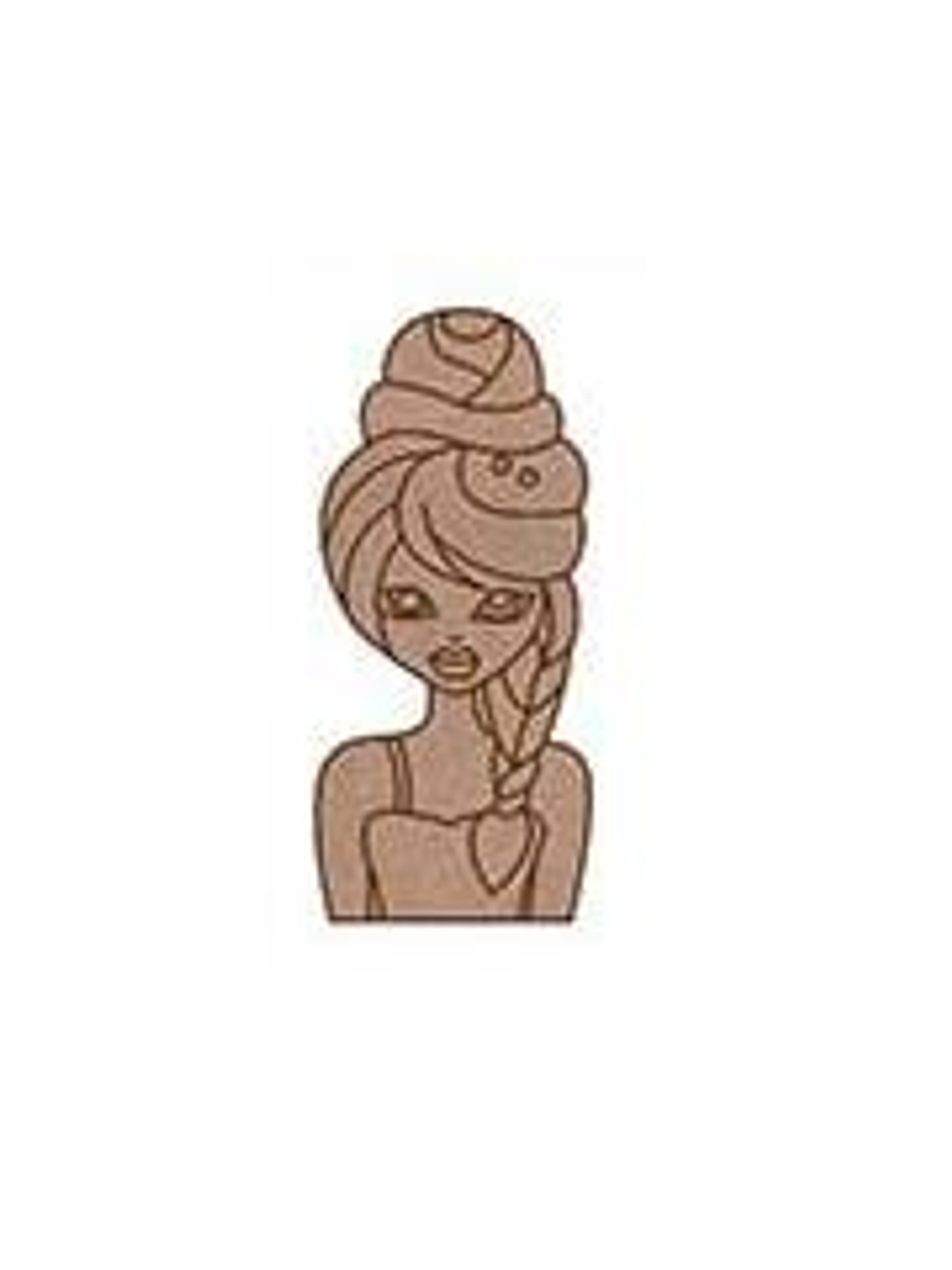 Silueta Mujer con Trenza 1