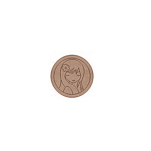 Silueta Redonda Mujer con Flor en Pelo