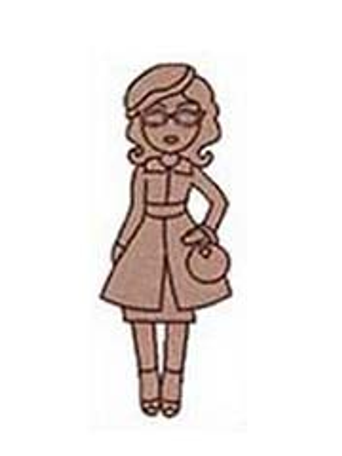 Silueta Mujer con Abrigo y Gafas 1