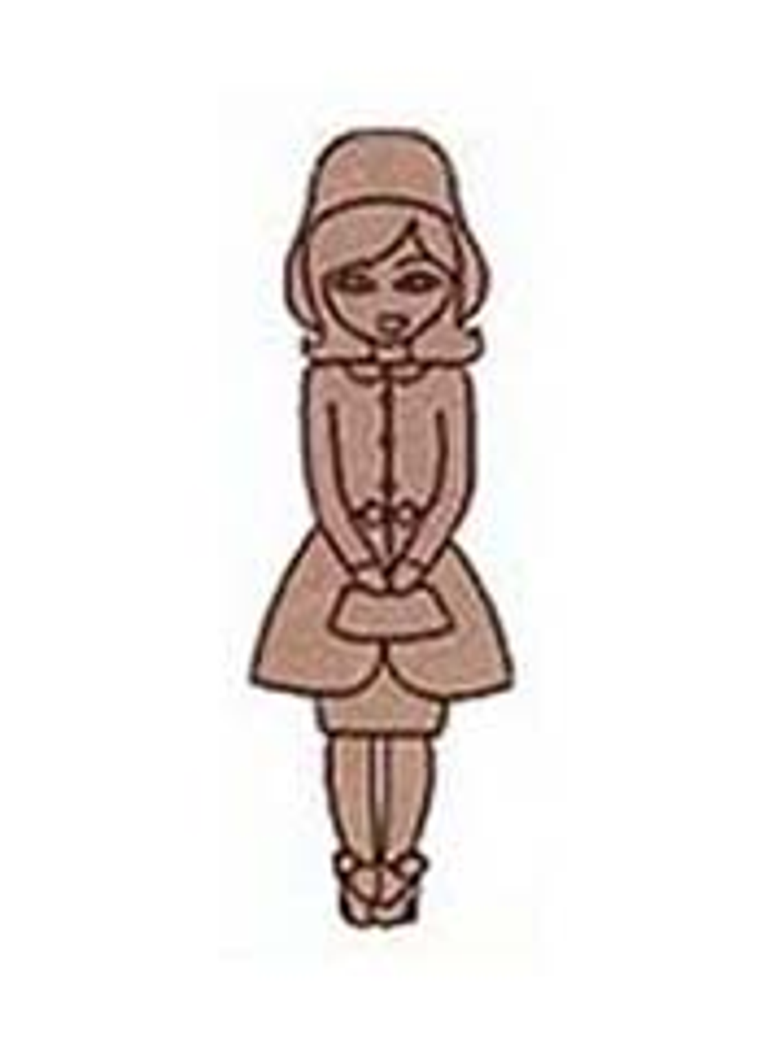 Silueta Mujer con Sombrero de Campana 1