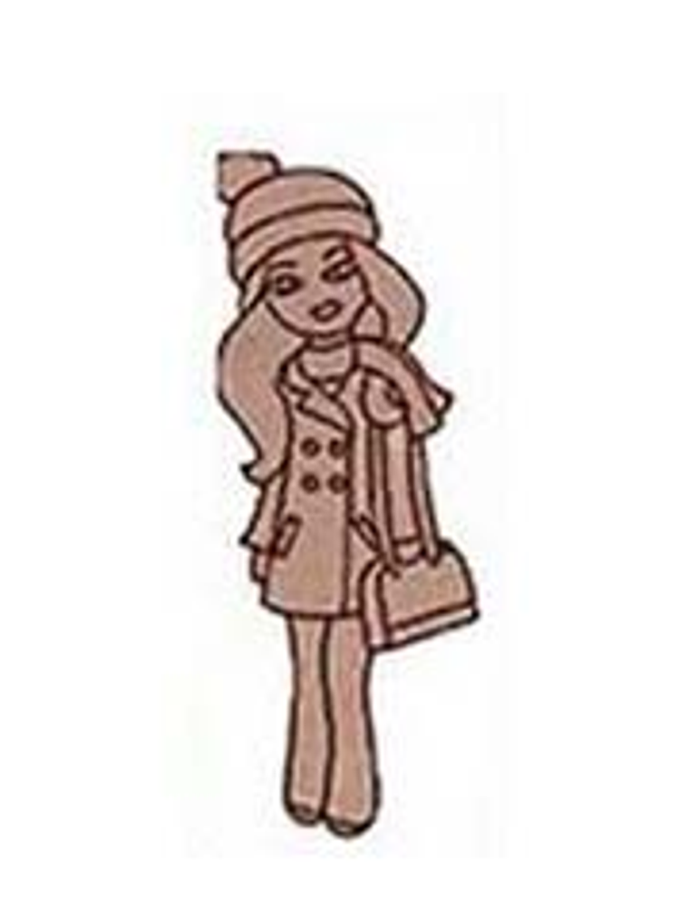 Silueta Mujer con Abrigo y Bufanda 1