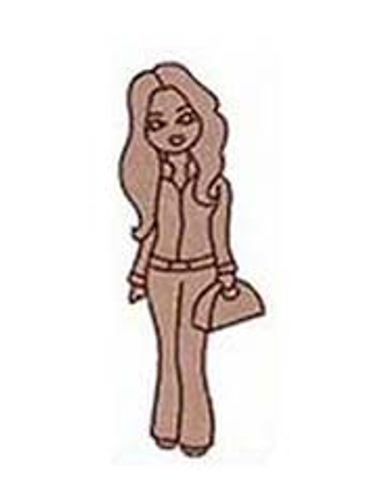 Silueta Mujer con Cazadora y Bolso 1