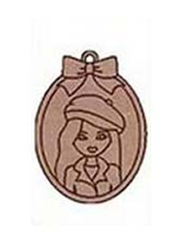 Silueta Ovalada Lazo Mujer con Boina 1