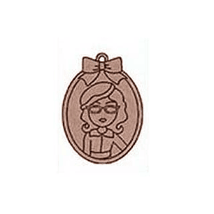 Silueta Ovalada Lazo Mujer con Gafas