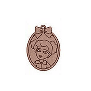 Silueta Ovalada Lazo Mujer con Coletas