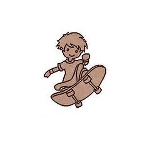 Silueta Deporte - Niño Skateboard