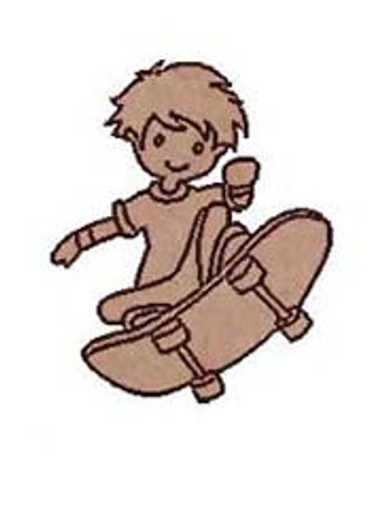 Silueta Deporte - Niño Skateboard 1