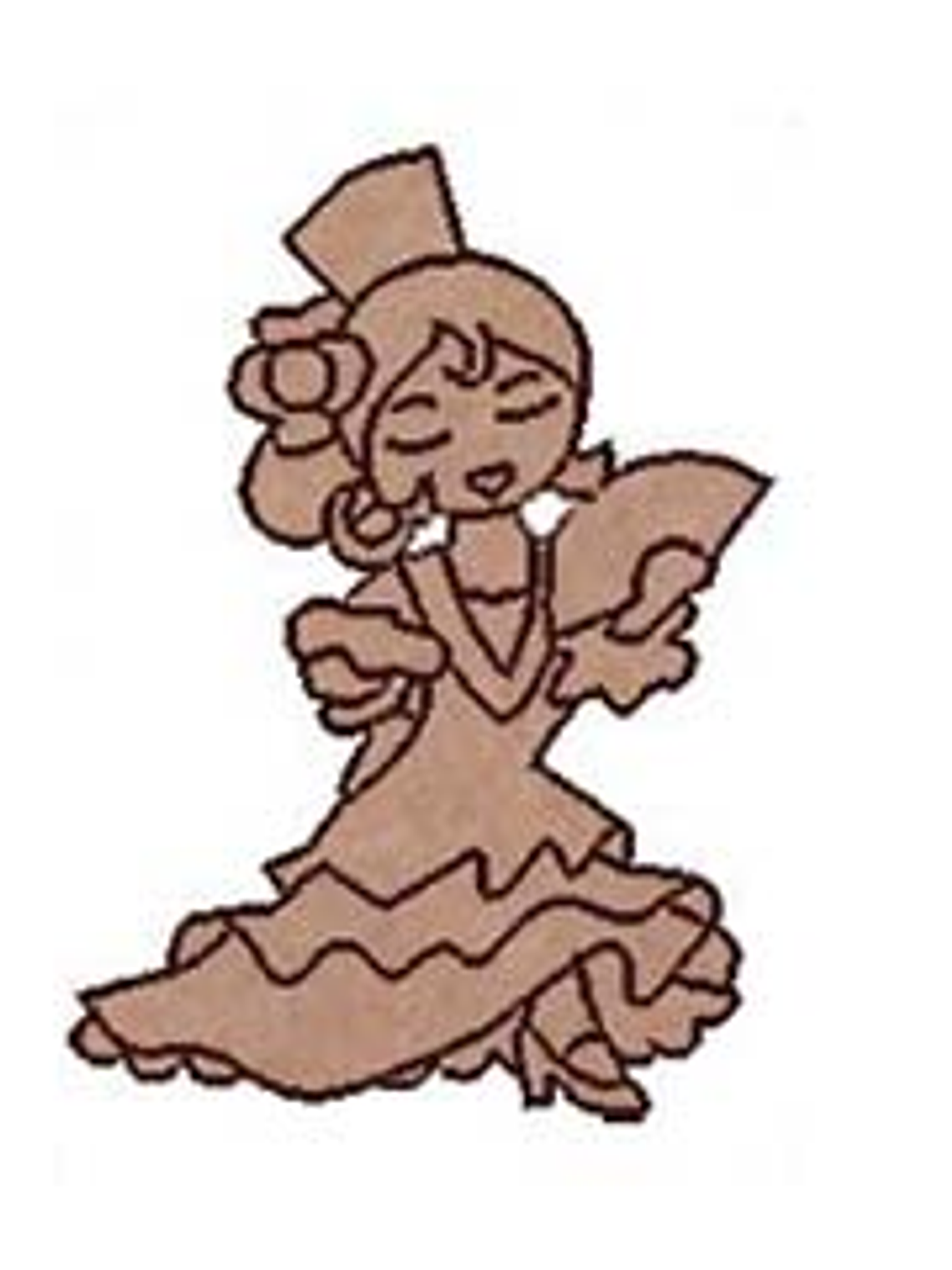 Silueta Flamenca con Abanico 1