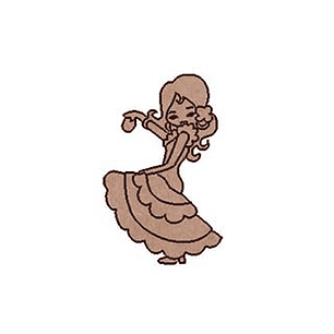 Silueta Flamenca Bailando con Castañuelas