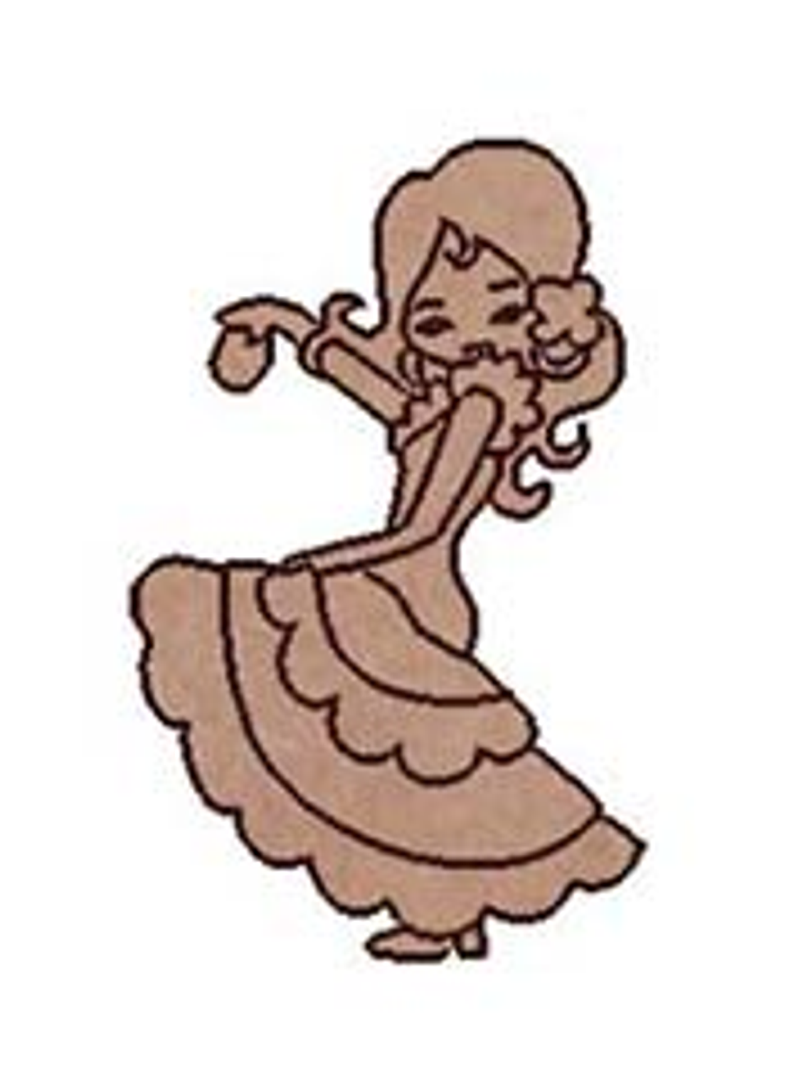 Silueta Flamenca Bailando con Castañuelas 1