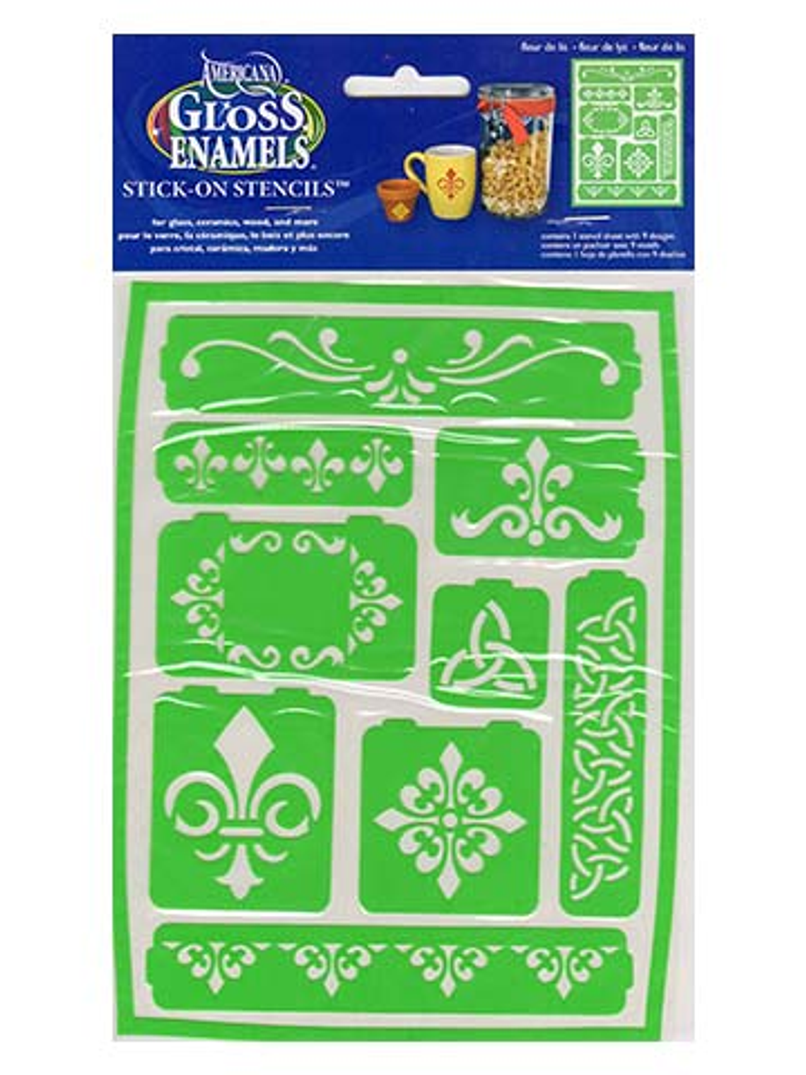 Plantilla Adhesiva Flor de Lis 15x20cm - Americana 1