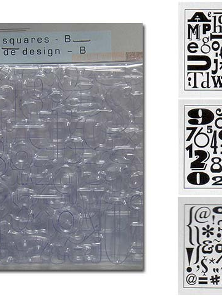 Set 3 texturas plástico flexible 10x10cm - Diseño B 1