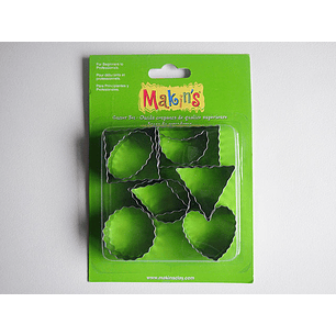 Set 9 cortadores Figuras Geométricas Onduladas