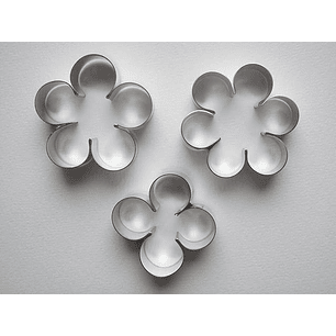 Set 3 cortadores - Flor no me olvides (4, 5 y 6 pétalos)