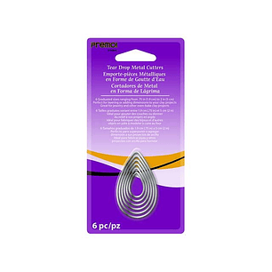 Set 6 Cortadores Graduales forma Lágrima - Sculpey