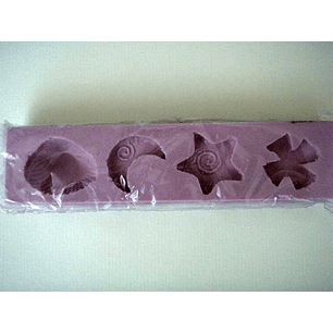 Molde de silicona con 4 motivos