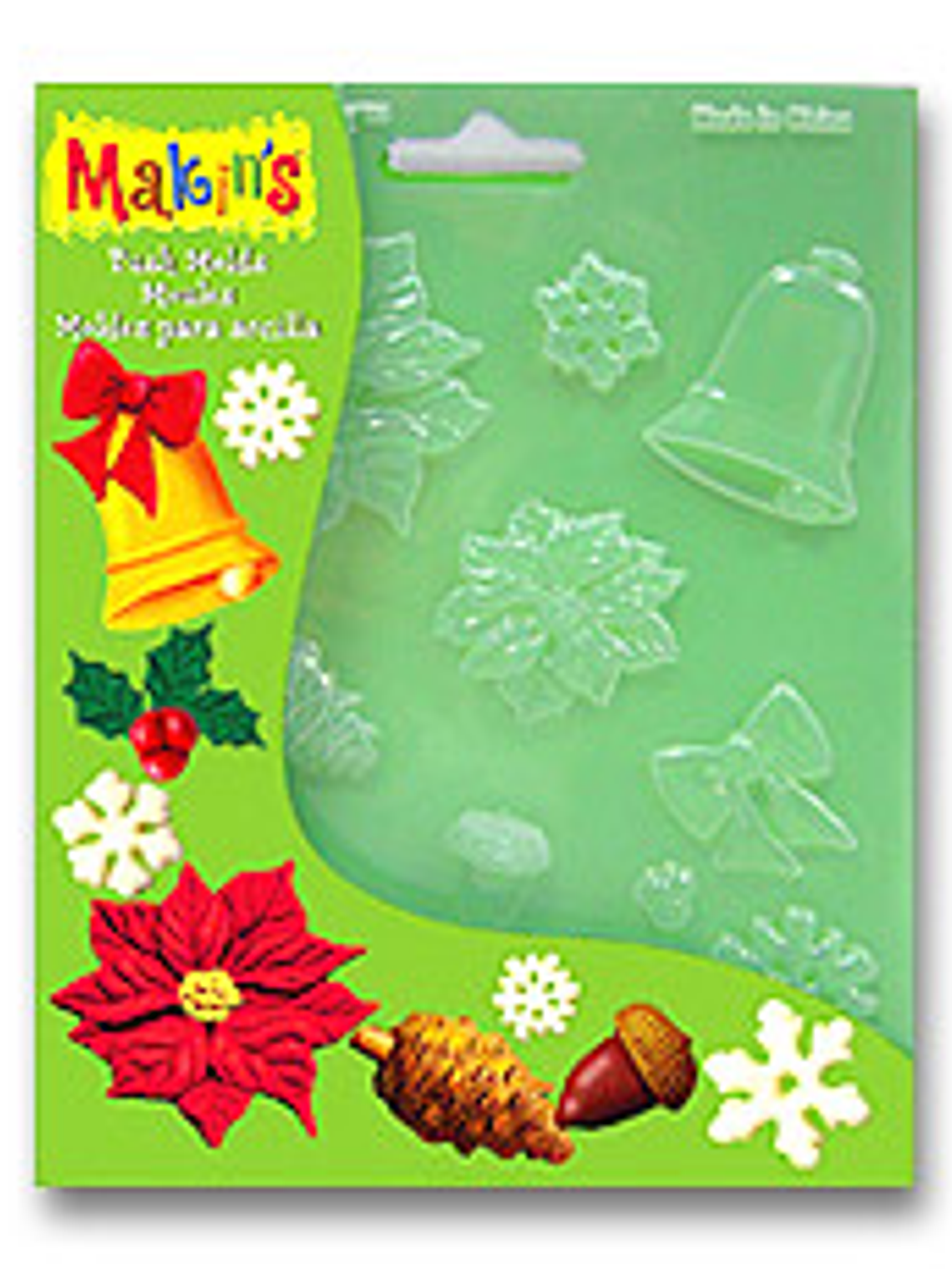 Molde plástico Naturaleza de Navidad - Makin's 1