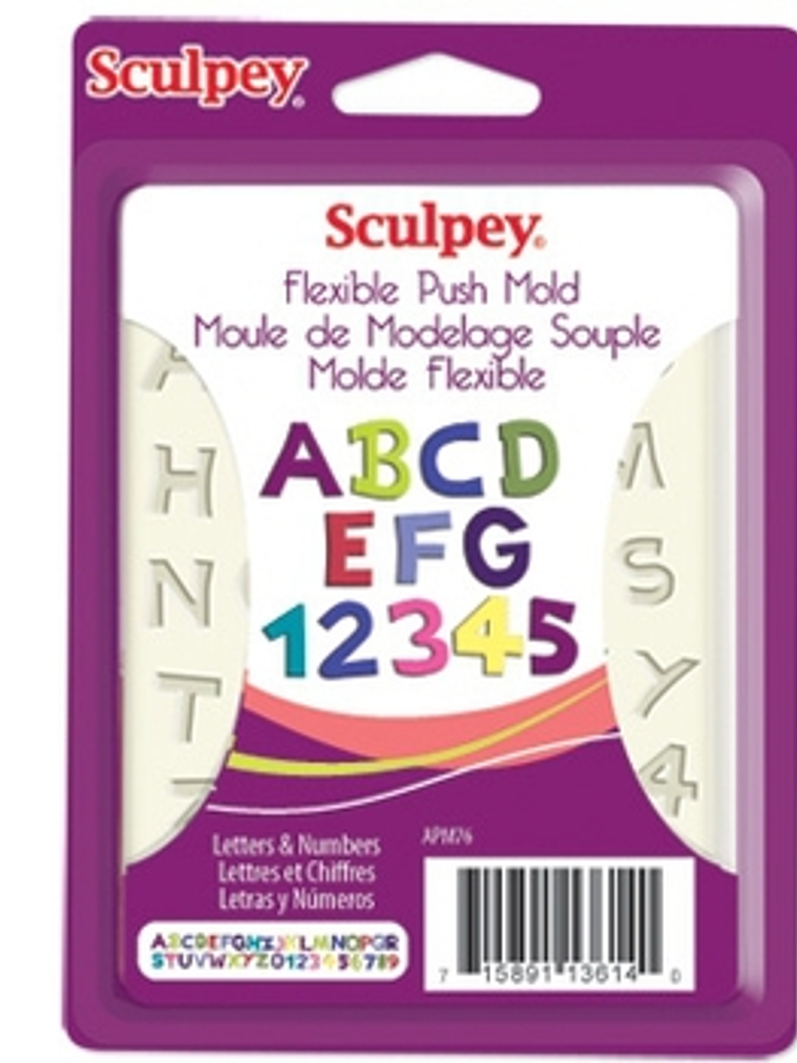 Molde Flexible Letras y Números - Sculpey 1