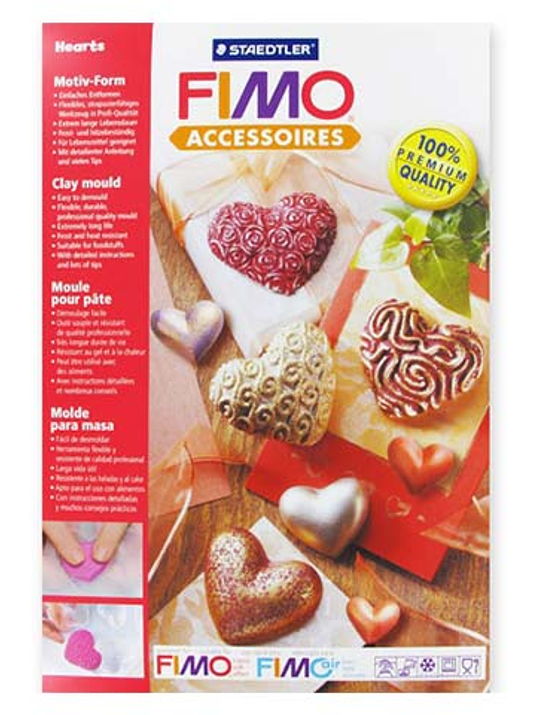 Molde Flexible Corazones - Fimo 1