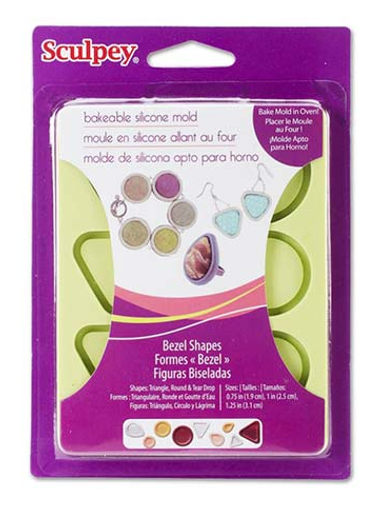 Molde Horneable Silicona - Figuras Biseladas - Sculpey 1