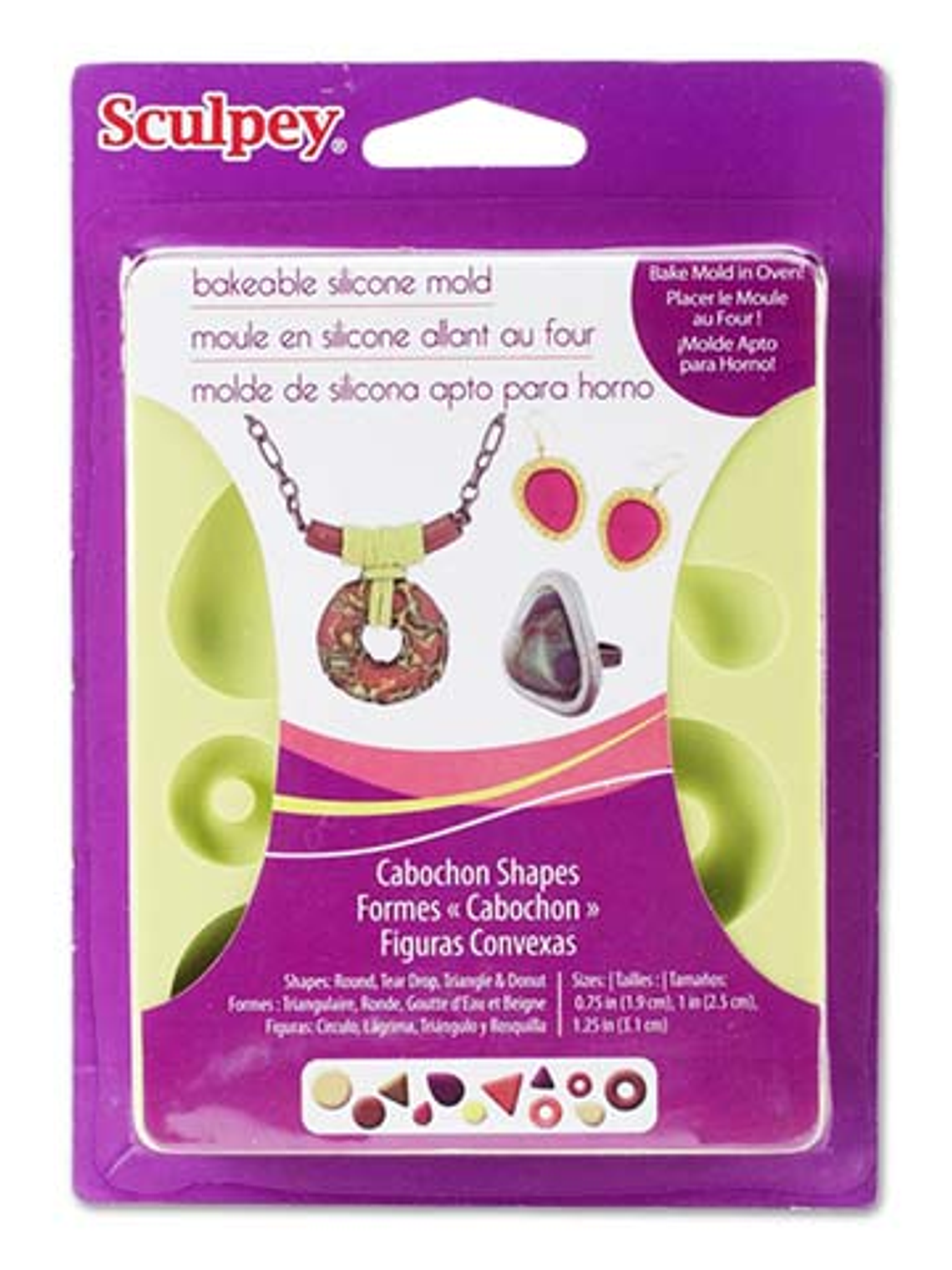 Molde Horneable Silicona - Figuras Convexas - Sculpey 1