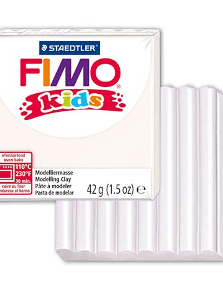 Fimo Kids 42gr - 052 Blanco Purpurina 1