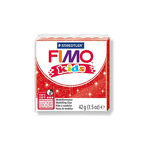 Fimo Kids 42gr - Rojo Purpurina (nº 212)