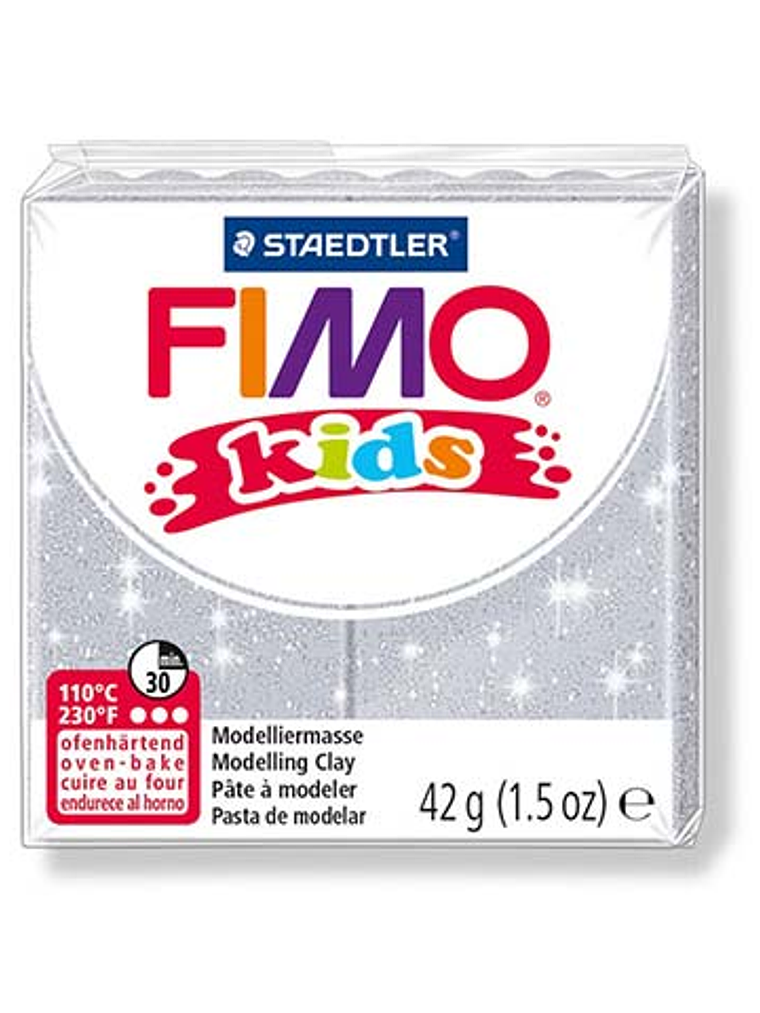 Fimo Kids 42gr - Plata Purpurina (nº 812) 1