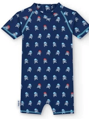 🏴‍☠️🩱 Macacão Anti-UV UPF 50+ Piratas – BTBOX