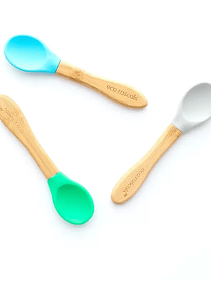 Conjunto de Três Colheres em Bambu - Eco Rascals